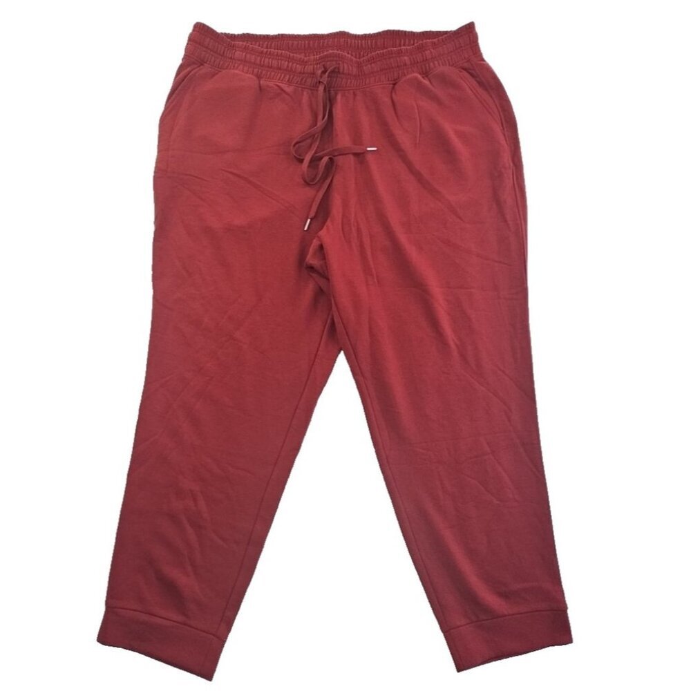 Essential Tencel Jogger Men's 3X (46-48 x 30) Brick‎ Red NWT Elastic Waist NEW